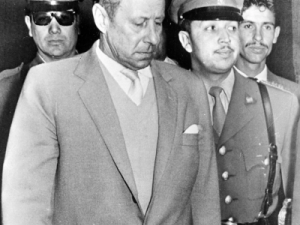 SS soldiers walking out